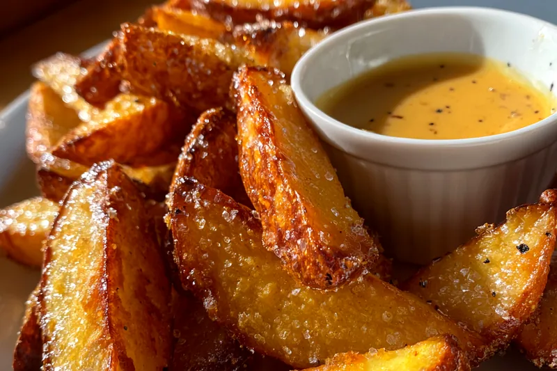 Cooking process for Air Fried Apple Wedges