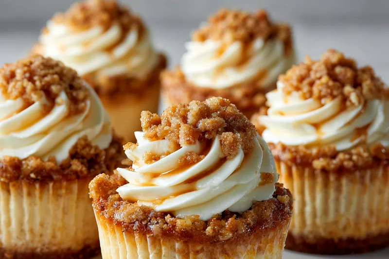 A collection of ingredients for apple crumble cheesecake cupcakes