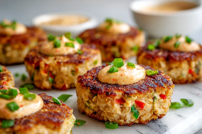 Fresh ingredients for Asian tuna cakes preparation