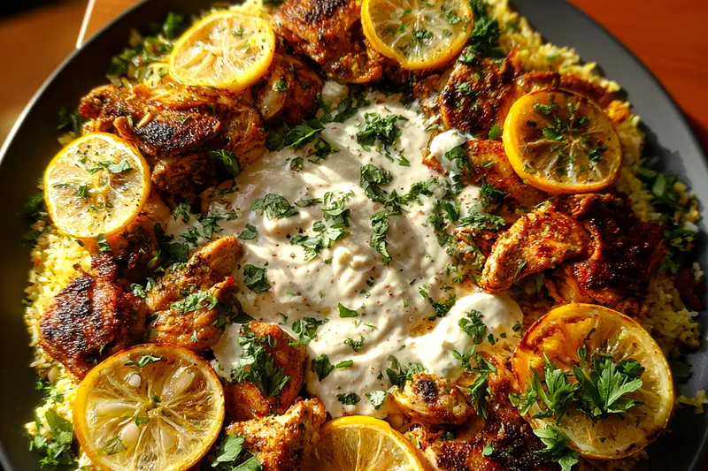 Cooking process for Baked Lemon Chicken Plate