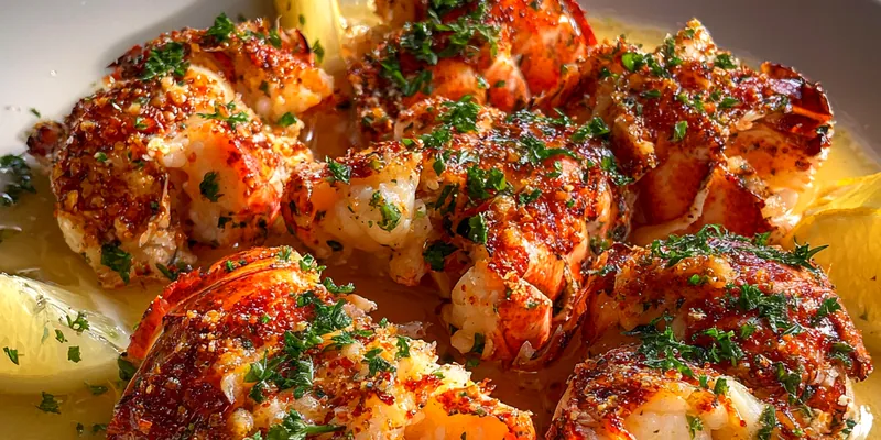 Delicious Baked Lobster Crab Delight served on a plate