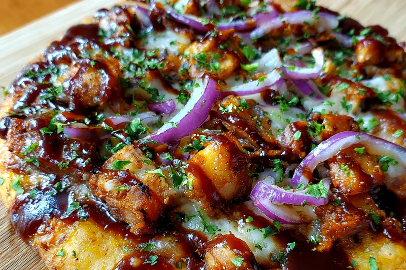 Fresh ingredients for BBQ Chicken Pizza Delight