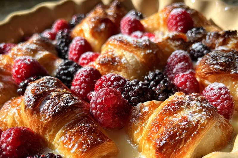 Fresh ingredients for Berry Croissant Bake