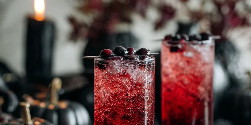 Black Widow Sparkler Halloween Drinks