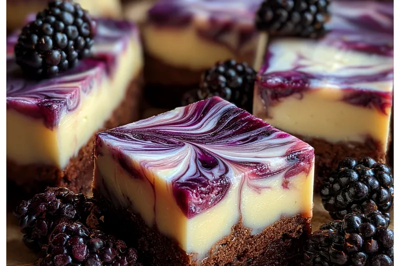 Fresh ingredients for Blackberry Swirl Cheesecake Bars
