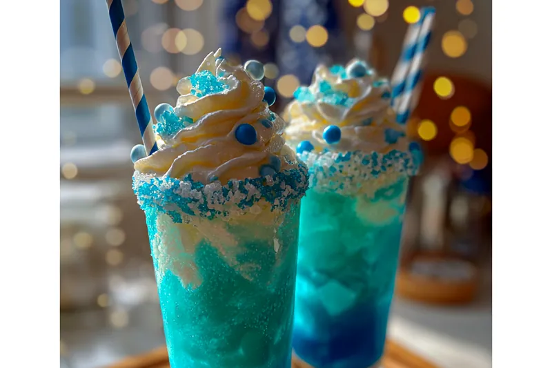 Cooking process for Blue Icy Refreshing Drink