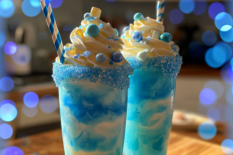 Fresh ingredients for Blue Icy Refreshing Drink