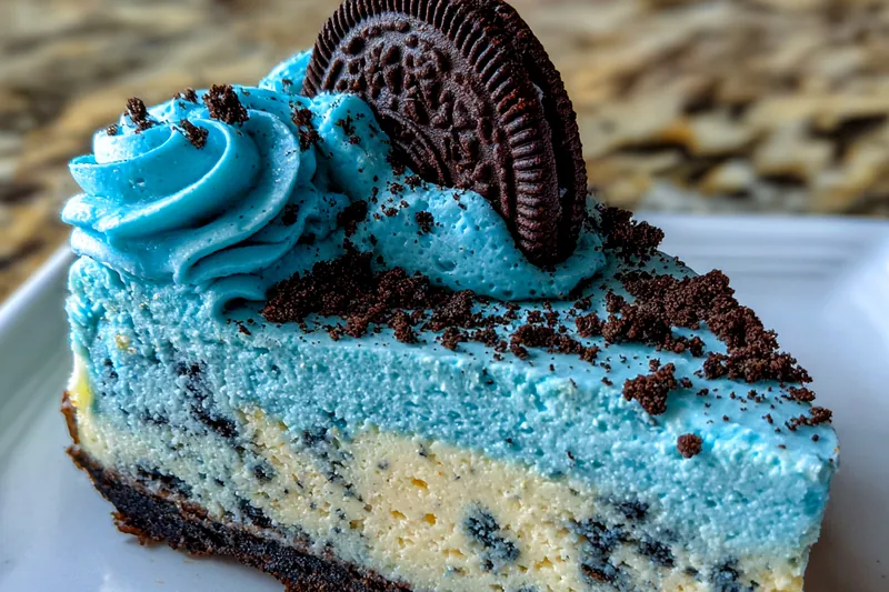 An assortment of fresh ingredients for Luscious Blue Velvet Cheesecake, including cream cheese and blueberries.