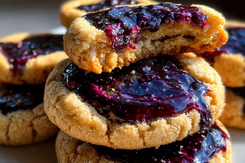 Cooking process for Blueberry Swirl Cheesecake Cookies