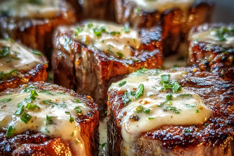 Fresh ingredients for Bourbon Garlic Cream Steak