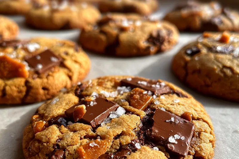 Fresh ingredients for Brown Butter Toffee Cookies