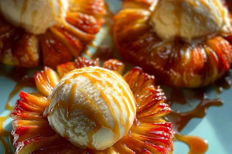 Cooking process for Caramel Apple Bloom Dessert