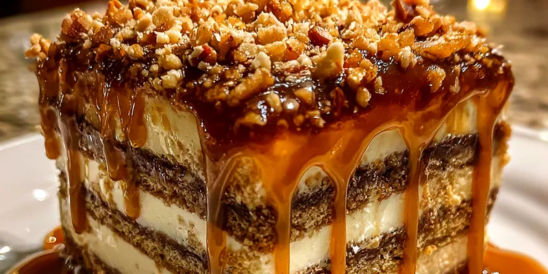 Caramel Nut Layer Cake