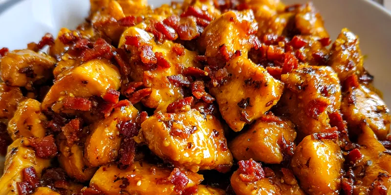 Delicious Caramelized Bacon Chicken Delight served on a plate