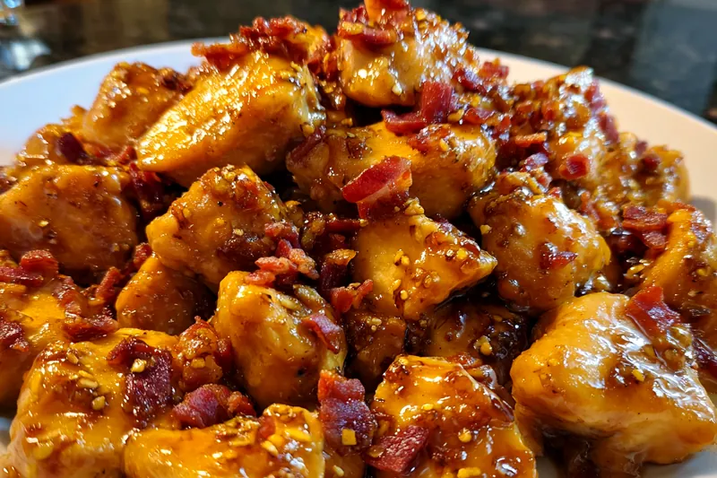 Fresh ingredients for Caramelized Bacon Chicken Delight