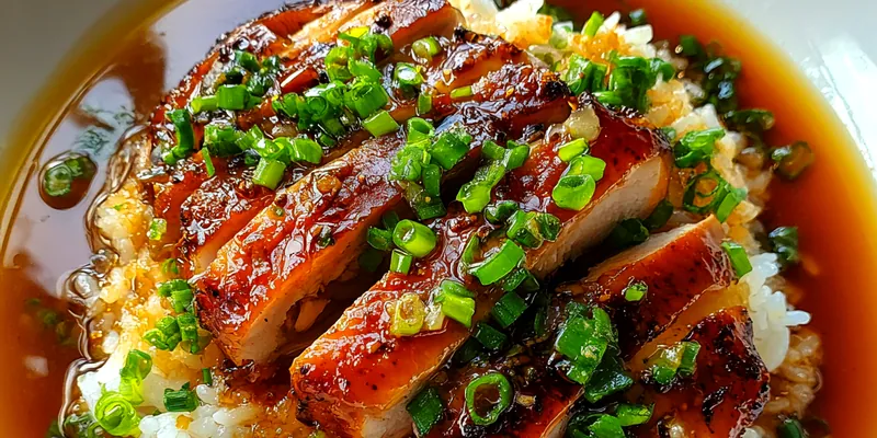 Delicious Caramelized Chicken Broth Bowl served on a plate