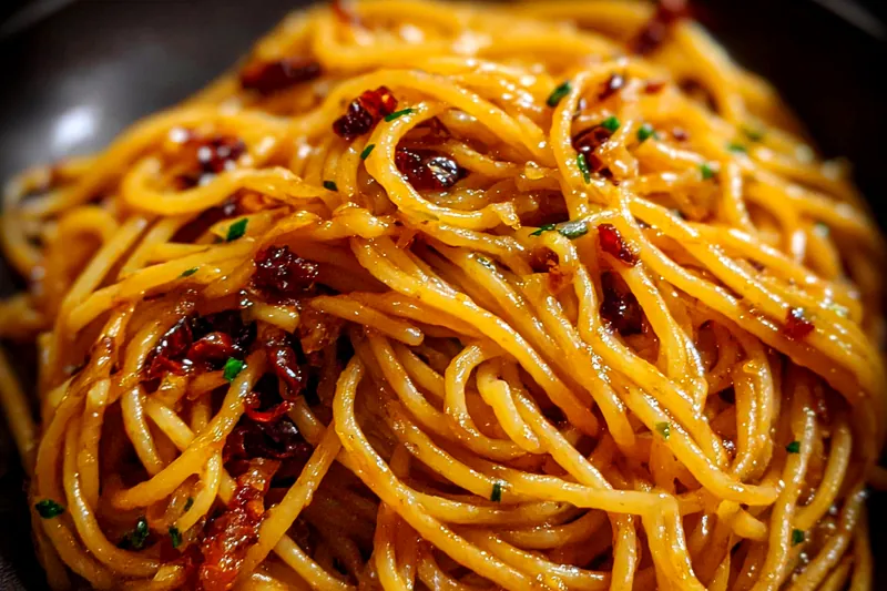 Fresh ingredients for Caramelized Onion Spaghetti Delight