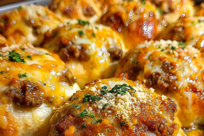 Fresh ingredients for Cheesy Garlic Beef Bombs