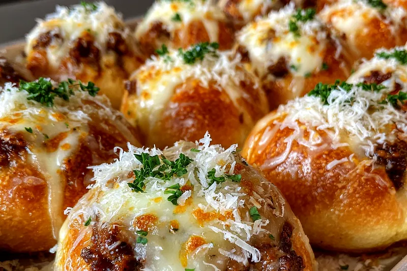 Cooking process for Cheesy Garlic Beef Buns