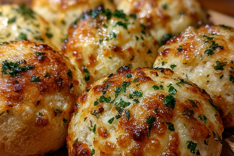 Fresh ingredients for Cheesy Garlic Bread Rolls