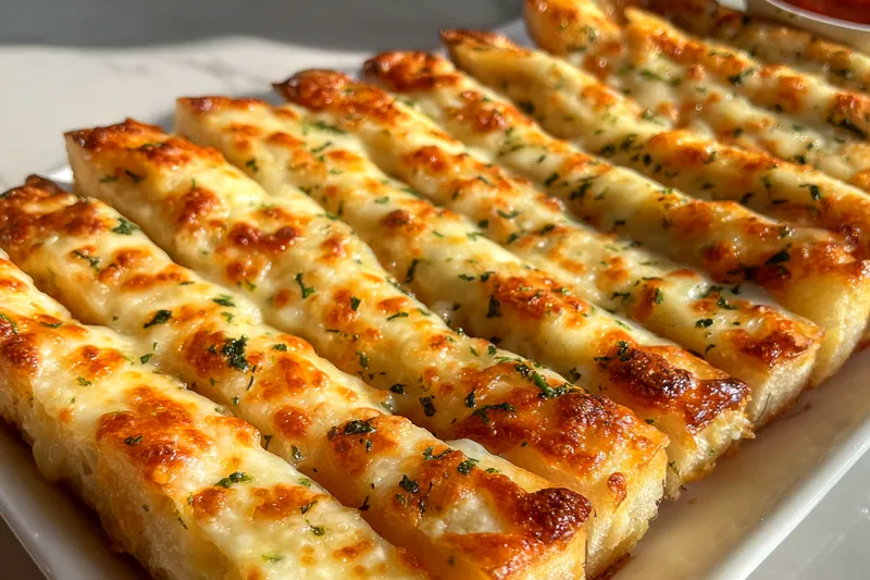 Cooking process for Cheesy Herb Breadsticks