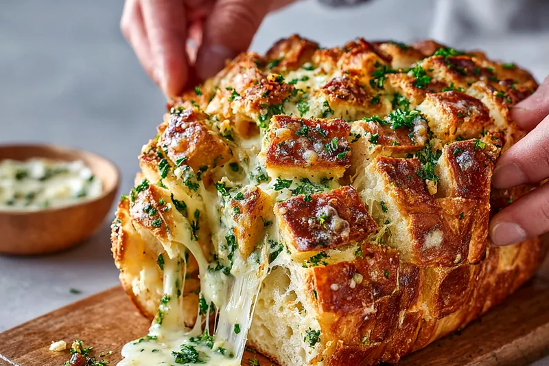 Fresh ingredients for Cheesy Herb Pull-Apart Bread