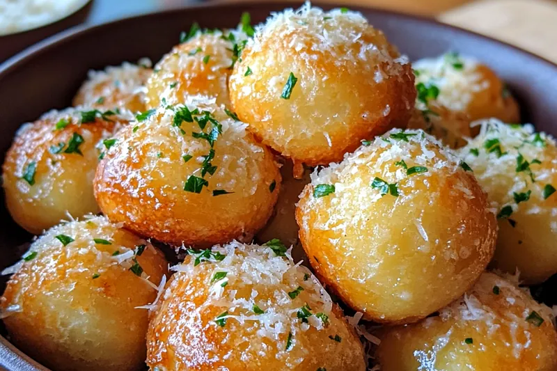 A collection of ingredients for Cheesy Parmesan Bread Bites laid out on a kitchen counter.