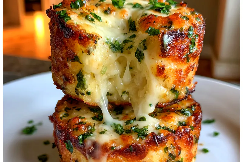 An array of ingredients for making Cheesy Potato Puffs, including potatoes, cheese, and spices, displayed attractively.