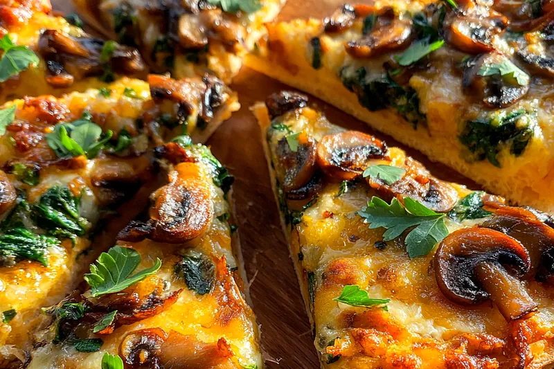 Cooking process for Cheesy Spinach Mushroom Quesadillas