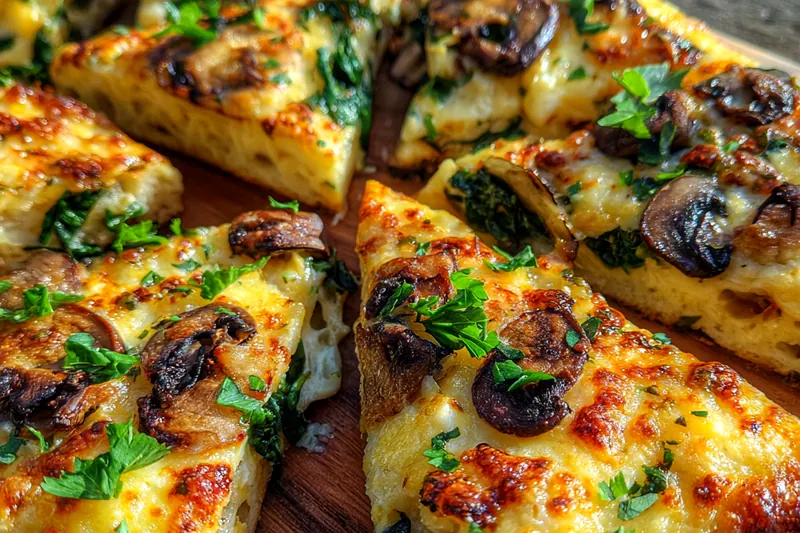 Fresh ingredients for Cheesy Spinach Mushroom Quesadillas