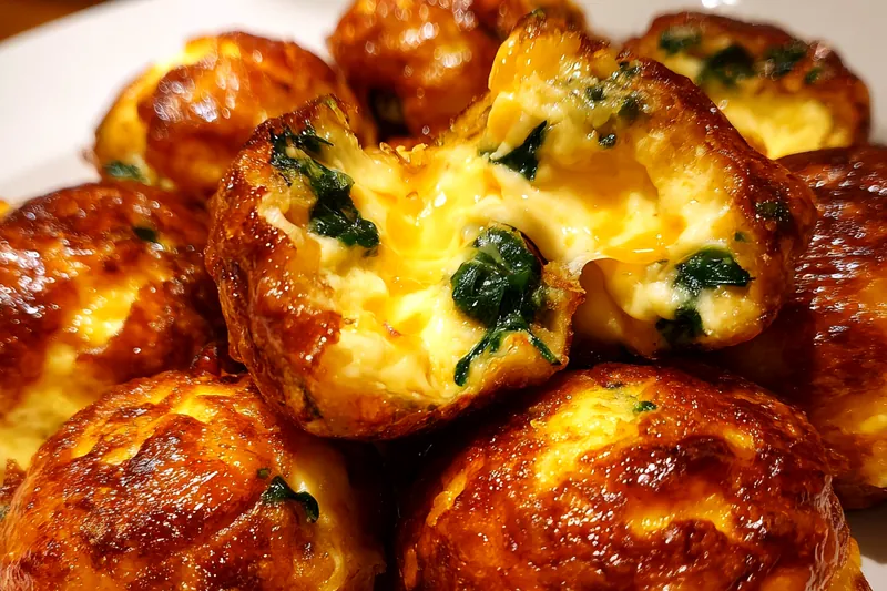 Cooking process for Cheesy Spinach Stuffed Bites