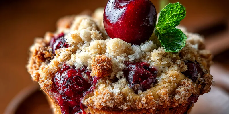 Cherry Cobbler Muffins