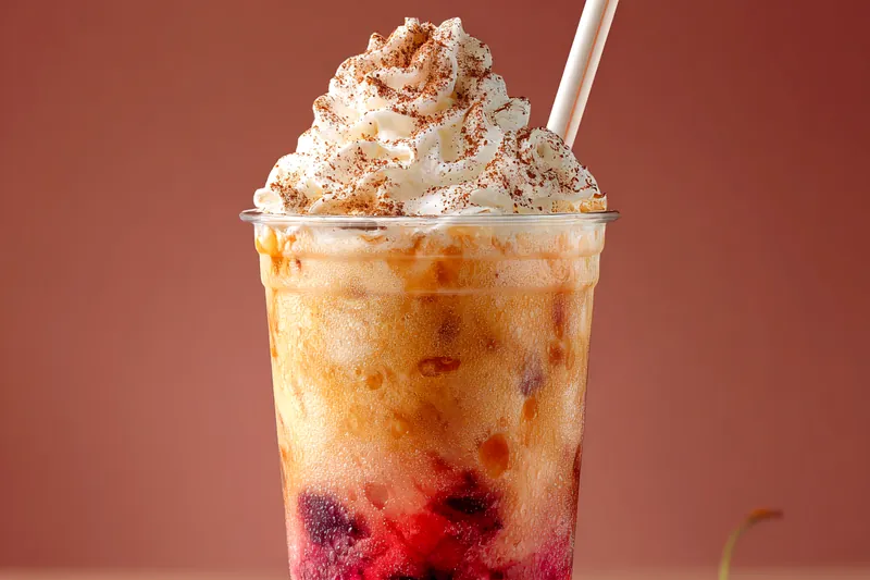 Fresh ingredients for Cherry Vanilla Iced Latte