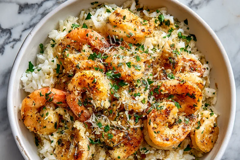 Chef cooking Chicken Scampi in a skillet