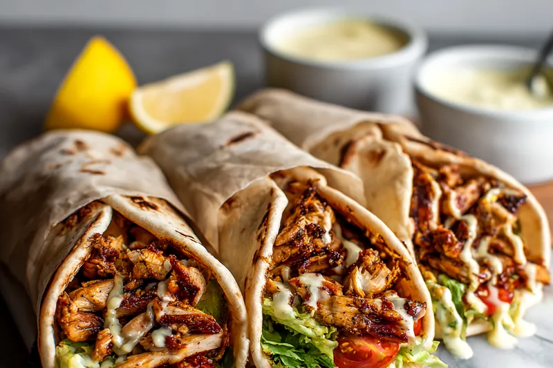 Chicken being grilled to perfection for Shawarma