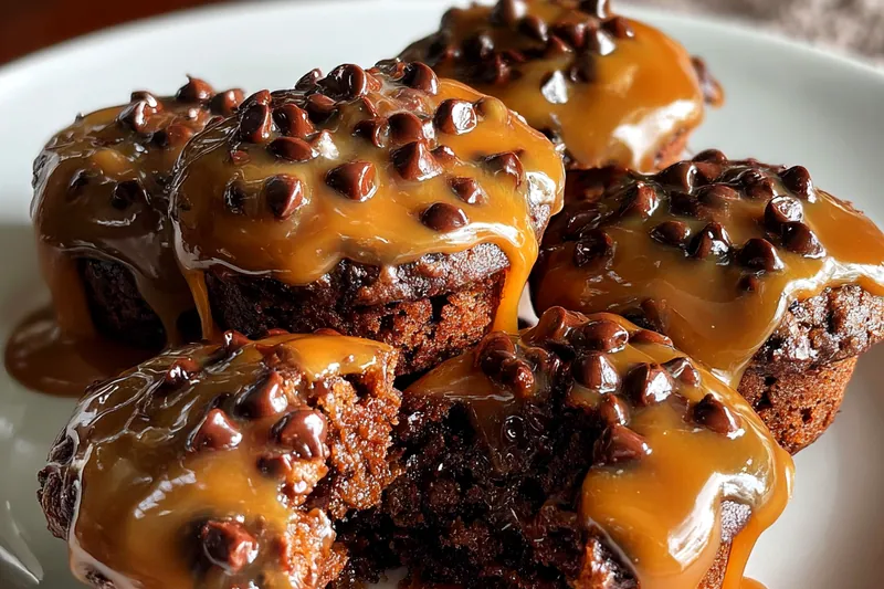 Fresh ingredients for Chocolate Caramel Muffins