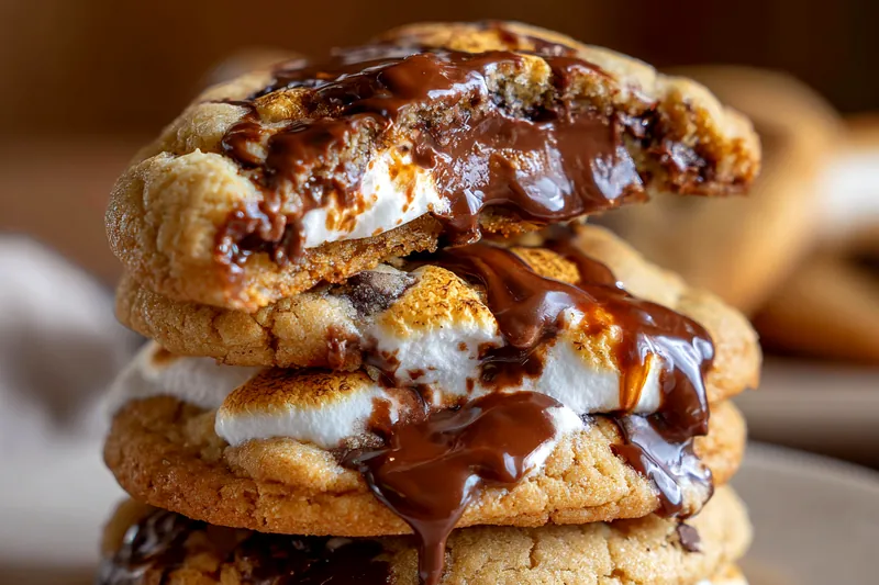 Cooking process for Chocolate Marshmallow Cookie Delight