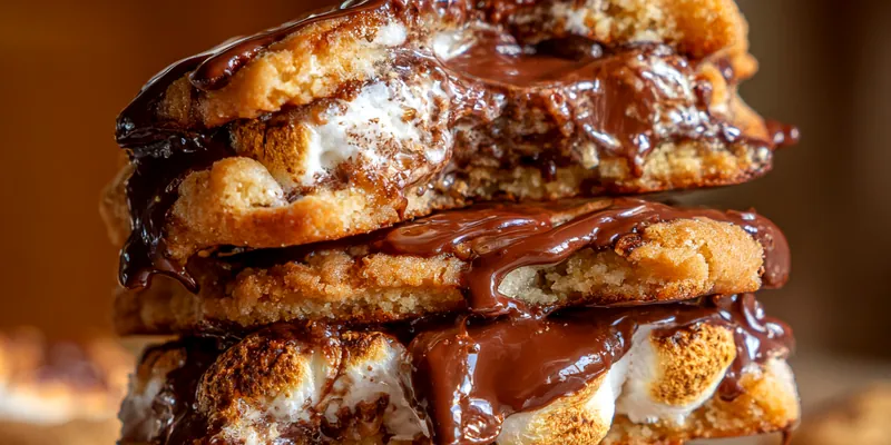 Delicious Chocolate Marshmallow Cookie Delight served on a plate