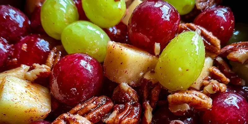 Delicious Cinnamon Apple Nut Medley served on a plate