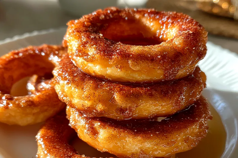 Cooking process for Cinnamon Fried Apple Rings