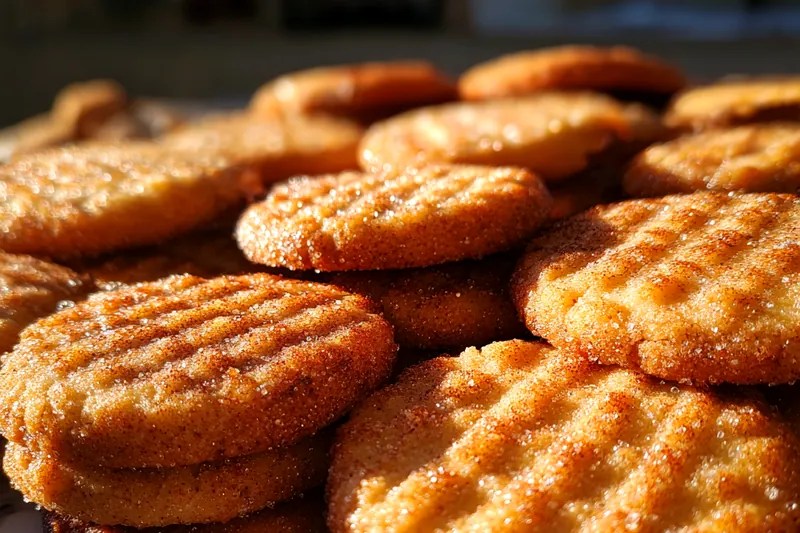 Simple ingredients for shortbread cookies - butter, flour, and sugar arranged on a kitchen counter