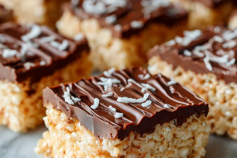 Ingredients for Coconut Lover's Rice Krispy Treats laid out on a countertop