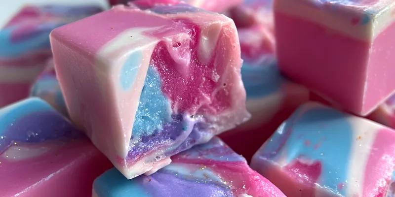 Colorful Cotton Candy Fudge