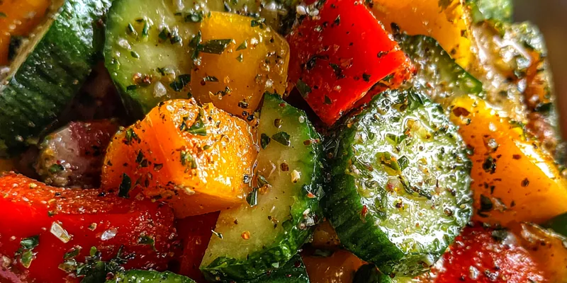 Colorful Fresh Vegetable Salad