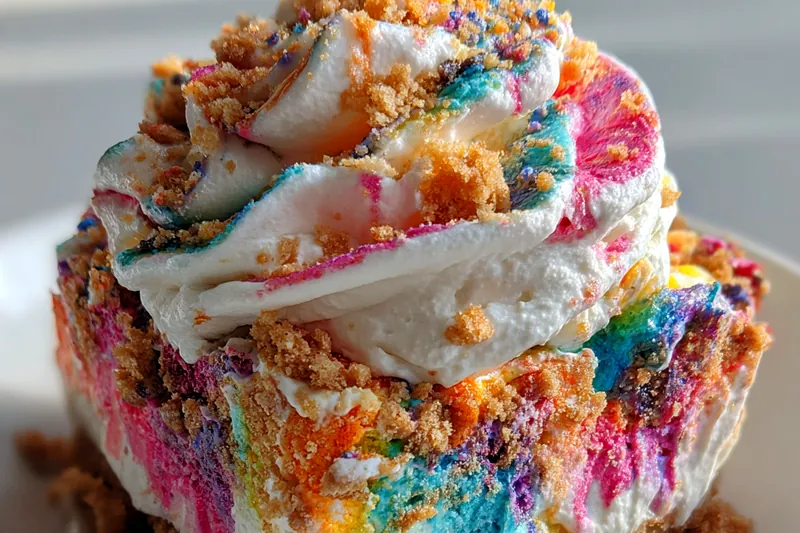 Cooking process for Colorful No-Bake Cheesecake Delight