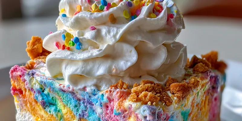 Colorful No-Bake Cheesecake Delight