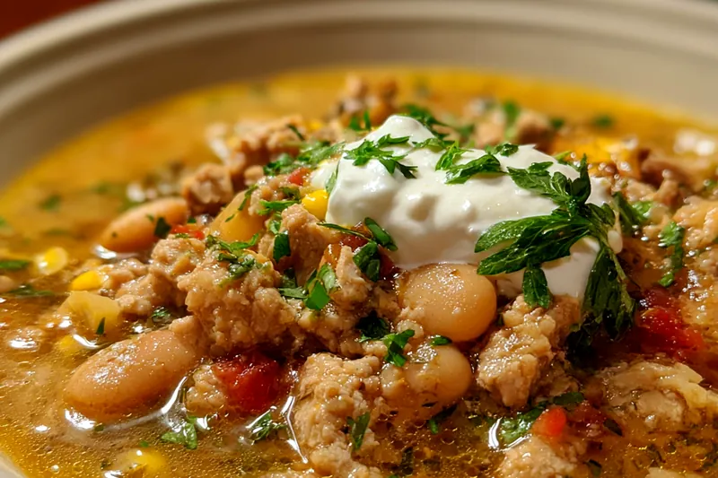 Fresh ingredients for white turkey chili