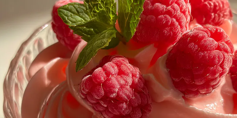 Delicious Cottage Cheese Raspberry Delight served on a plate