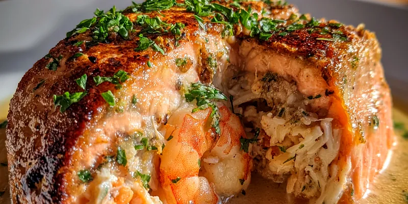 Crab Stuffed Salmon Delight