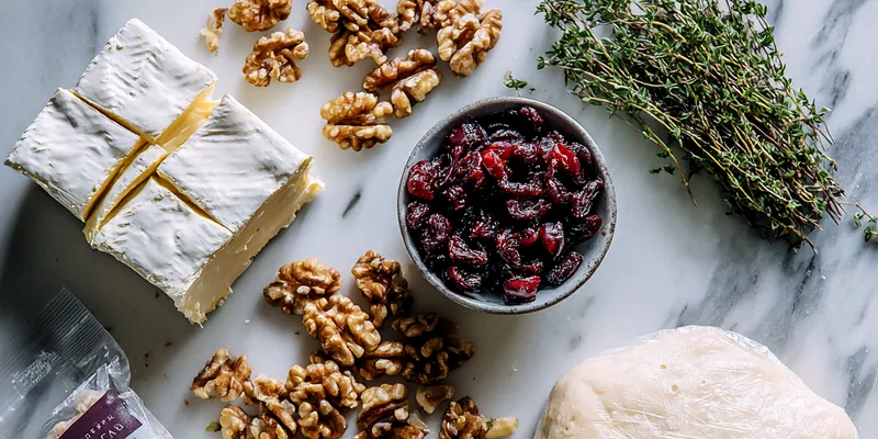 Cranberry Brie Walnut Flatbread